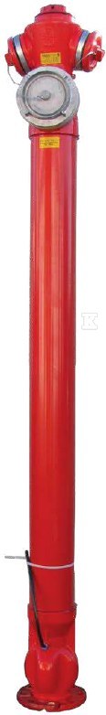 Hydrant zewnętrzny nadziemny HN3 DN100 H=2150mm, PN16, GJS-żeliwo sfero, pojedyncze zamknięcie, kolumna stalowa