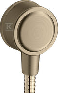 Złącze węża Hansgrohe AXOR Fixfit de Luxe DN15 z zaworem zwrotnym - nikiel szczotkowany 16884820