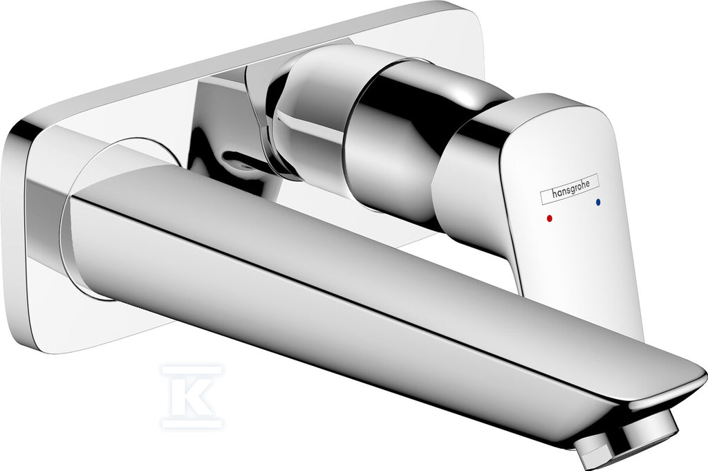 Bateria umywalkowa Hansgrohe Logis jednouchwytowa montaż ścienny podtynkowy, wylewka 19,5 cm, element zewnętrzny 71220000