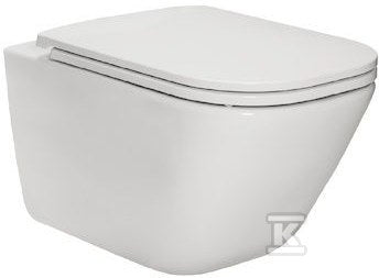 Miska wisząca WC Gap Square Rimless ZESTAW WC Rimless + deska wolnoopadająca slim duroplast