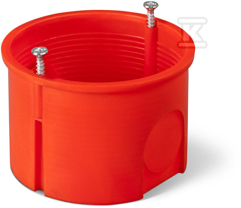 Puszka podtynkowa ONNLINE PRO PK-60F z wkrętami, czerwona, IP 20
