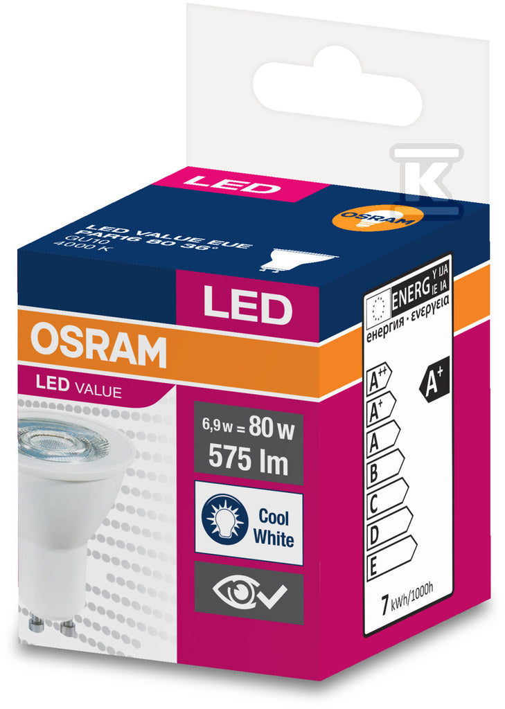 Żarówka LED LVPAR16 GU10 6,9W 4000K 575lm 840 230V