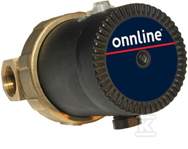 Elektroniczna pompa do cyrkulacji wody pitnej, Onnline Pro 15-1/65 B, z przyłączem gwintowym 1Rp1/2", w komplecie zawór zwrotny i osłona termiczna.