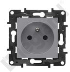 Gniazdo RJ45 kat. 5e UTP- kolor stalowy, NILOE STEP