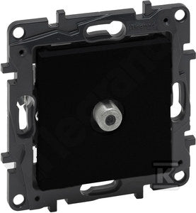 Gniazdo TV typu "F" końcowe do instalacji typu gwiazda, 1,5 dB- kolor czarny, NILOE STEP