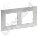 Ramka podwójna 2x - kolor aluminium szczotkowane, NILOE STEP
