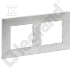 Ramka podwójna 2x - kolor aluminium szczotkowane, NILOE STEP