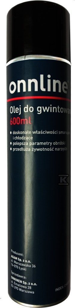 Olej do gwintowania w sprayu ONNLINE 600ml