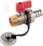 Zawór kulowy czerpalny z dwoma przyłączami 3/4", 1/2", F-Comfort