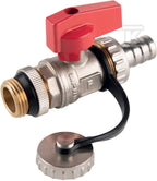 Kurek kulowy spustowy z uszczelką, wkrętny, 1/2", F-Comfort