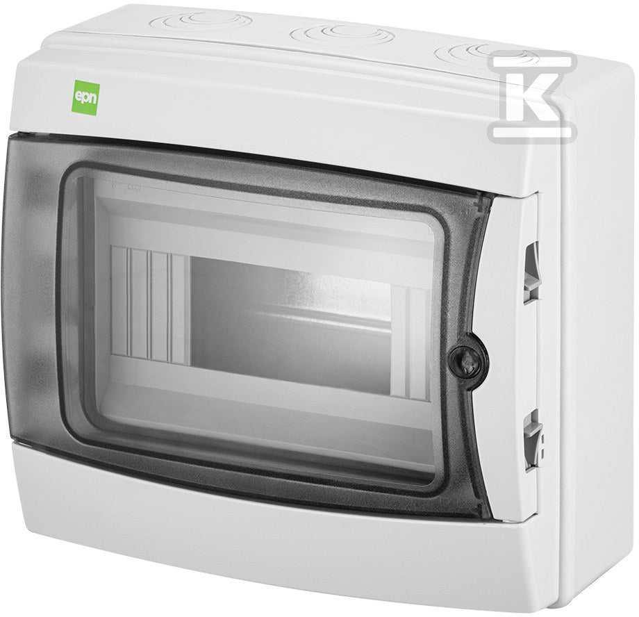 Rozdzielnica GALANT PLUS RN 1/8 IP65 drzwi transparentne N+PE (8 modułów)
