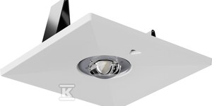 Oprawa awaryjna LED, LOVATO LV3P jednozadaniowa 1W 1h optyka otwarta, biała, IP20