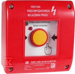 Przeciwpożarowy (PPOŻ) wyłącznik prądu PWP1-W01-B-11-2LED7\M