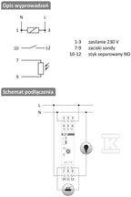 Automat zmierzchowy AZ-112-LED z zewnętrzną sondą, przekaźnik InRush16 A (160 A/20 ms)