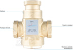 Zawór temperaturowy ATV 334, DN25, Rp1 ", kvs 9, 50°C