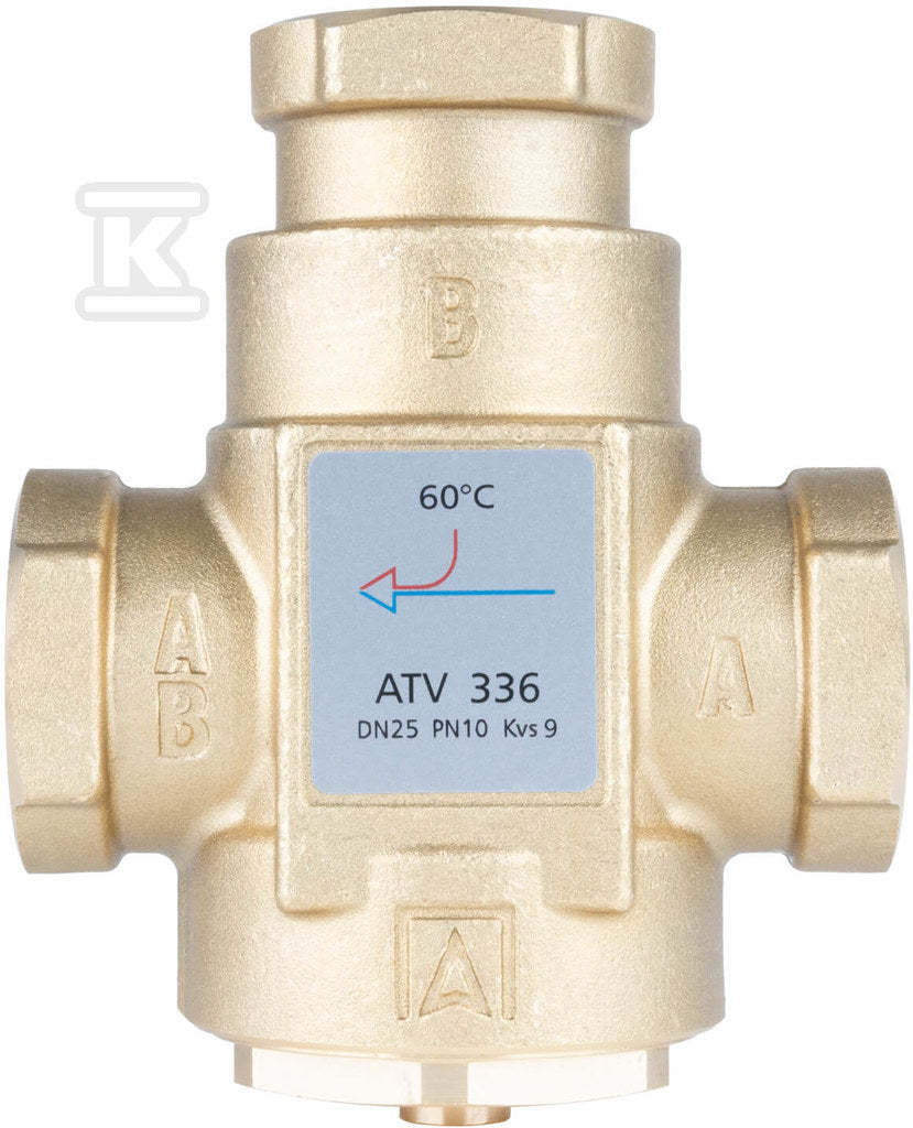 Zawór temperaturowy ATV 336, DN25, Rp1 ", kvs 9, 60°C