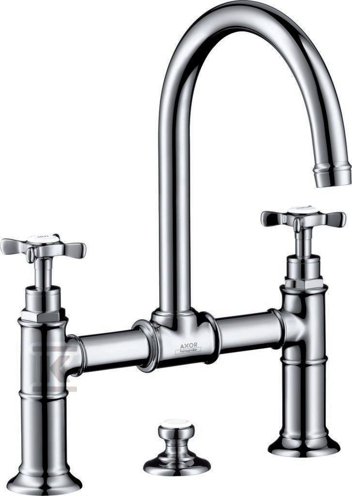 Bateria umywalkowa Hansgrohe Axor Montreux dwuuchwytowa z mostkiem, DN15 chrom 16510000