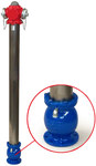 Hydrant zewnętrzny nadziemny typ 2018C, DN80, Rd=1000mm, podwójne zamknięcie, łamany,2B, PN10/16