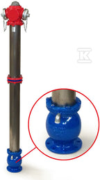 Hydrant zewnętrzny nadziemny typ 2018C, DN80, Rd=1000mm, podwójne zamknięcie, łamany,2B, PN10/16