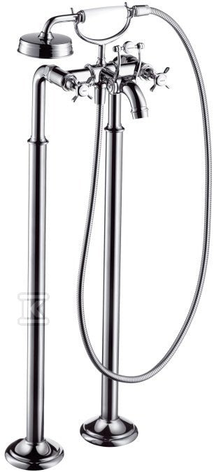 Bateria wannowa Hansgrohe Axor Montreux dwuuchwytowa DN15 do montażu w podłodze - nikiel szczotkowany 16547820