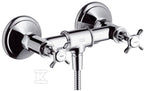 Bateria prysznicowa Hansgrohe Axor Montreux dwuuchwytowa DN15, montaż natynkowy - nikiel szczotkowany 16560820