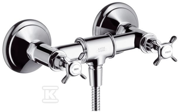 Bateria prysznicowa Hansgrohe Axor Montreux dwuuchwytowa DN15, montaż natynkowy - nikiel szczotkowany 16560820