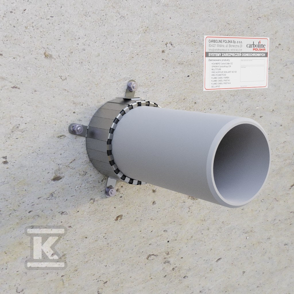 Kołnierz Ogniochronny CarboCollar CC-200 z obudową ciągłą Smooth