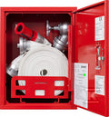 Hydrant DN52 zawieszany z kołyską, wąż 2x20, gł. 240mm, zamek patent RAL 3000