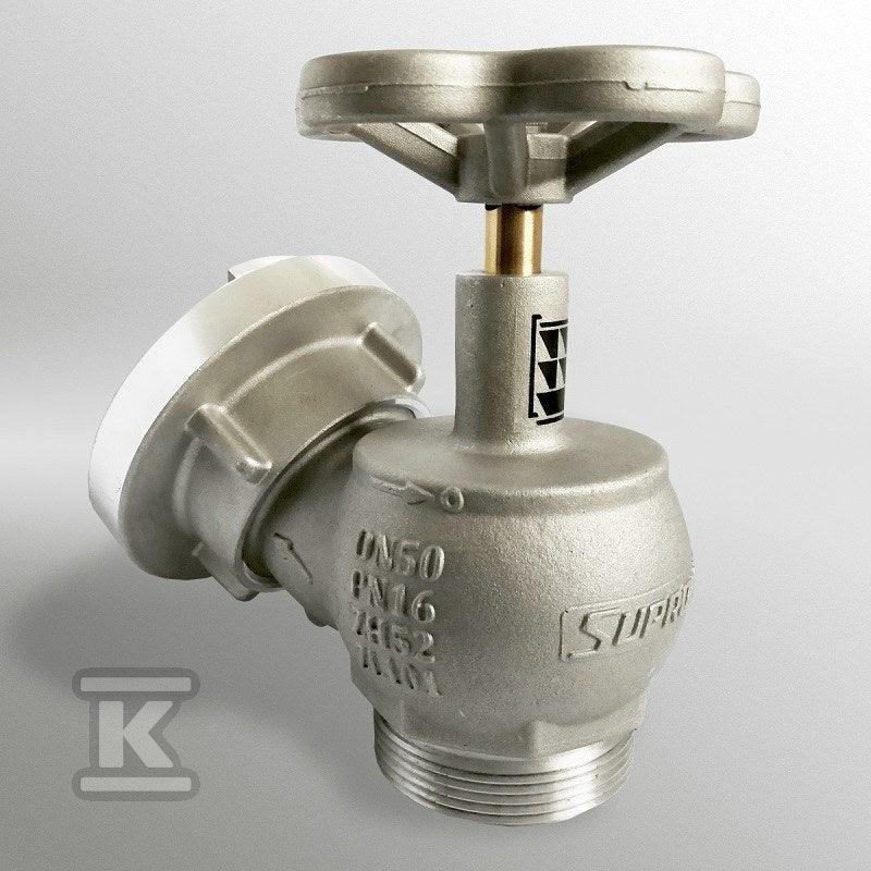 Zawór hydrantowy pożarowy 52, typ ZH-52, aluminiowy, z nasadą aluminiową, znak B