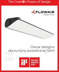 Kurtyna drzwiowa wodna SLIM W-150 biała (RAL9003) 1,5 m 2,6-21,0kW