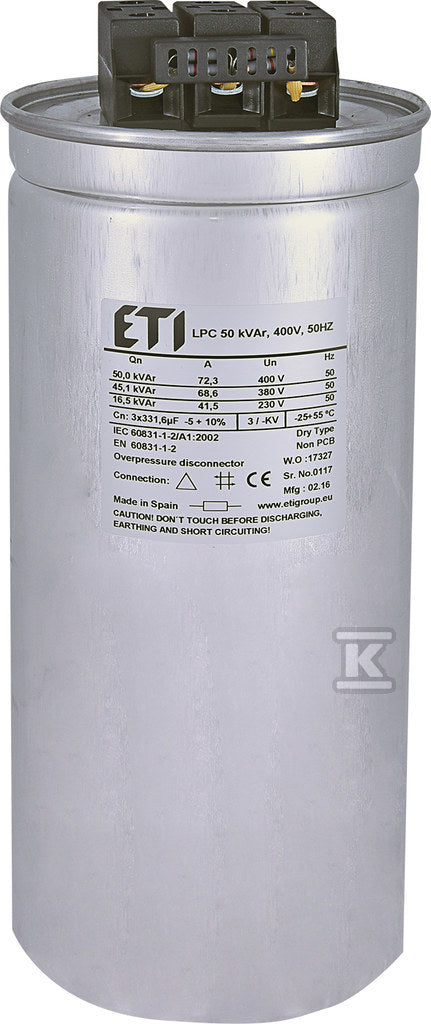 LPC 50 kVAr, 400V, 50HZ Kondensator