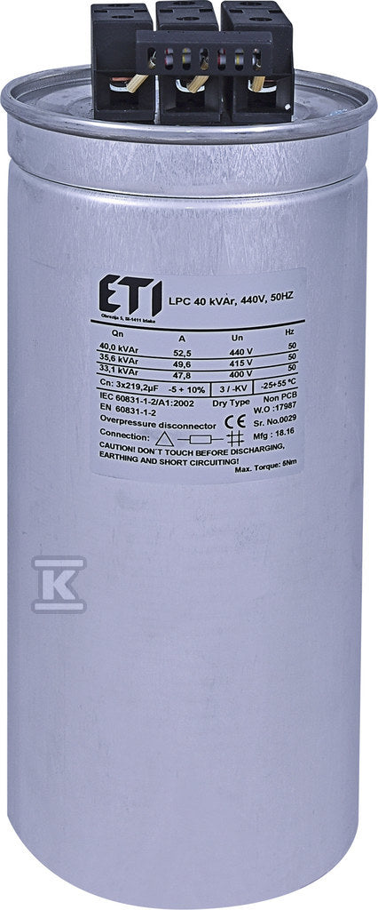 LPC 40 kVAr, 440V, 50HZ Kondensator