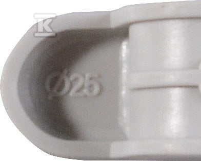 Uchwyt plastikowy do rurek instalacyjnych, pojedynczy, posadzkowy, wzmoniony PA, średnica 25 mm