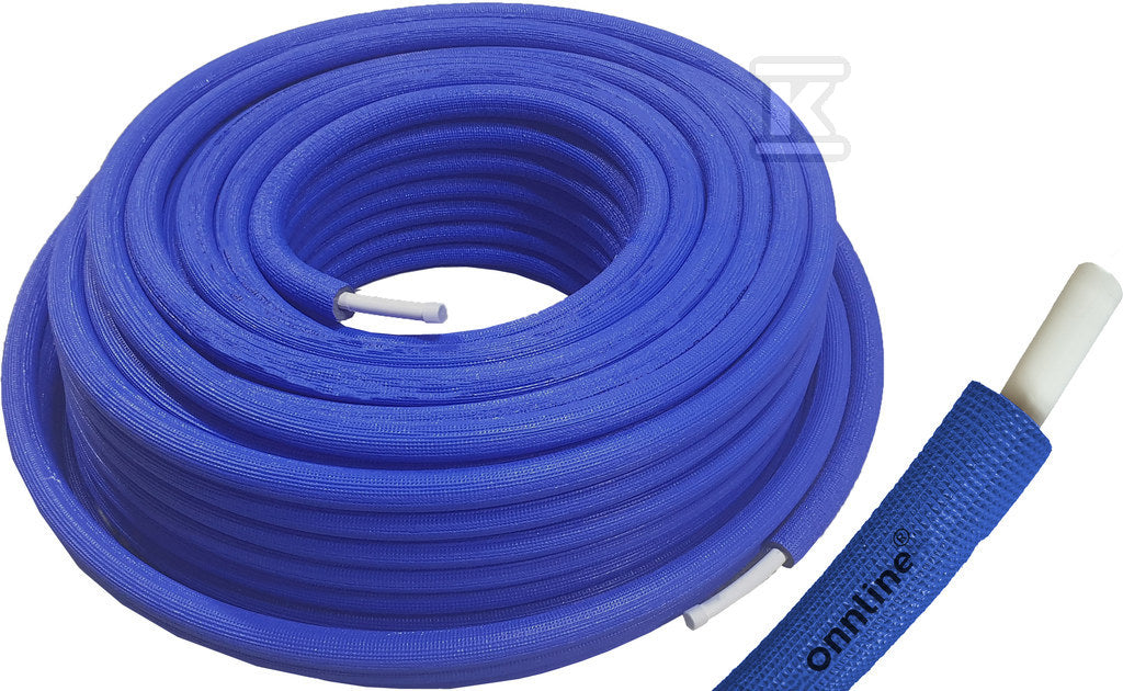 Rura ONNLINE PERT/AL/PERT 16mm x 2,0mm w otulinie/izolacji termicznej 9mm NIEBIESKA