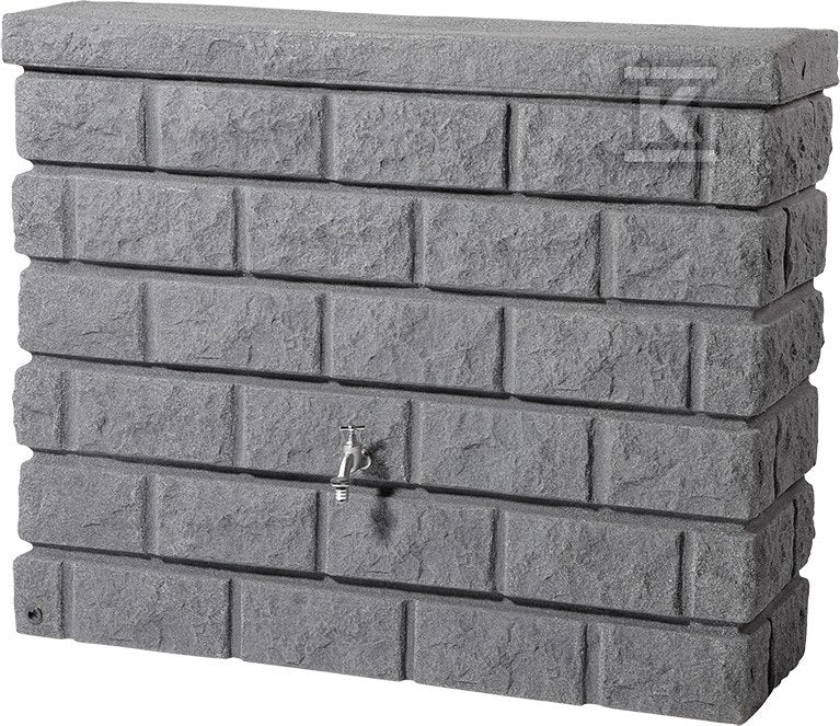 Zbiornik na deszczówkę naziemny przyścienny ROCKY 400L, kolor: ciemny granit