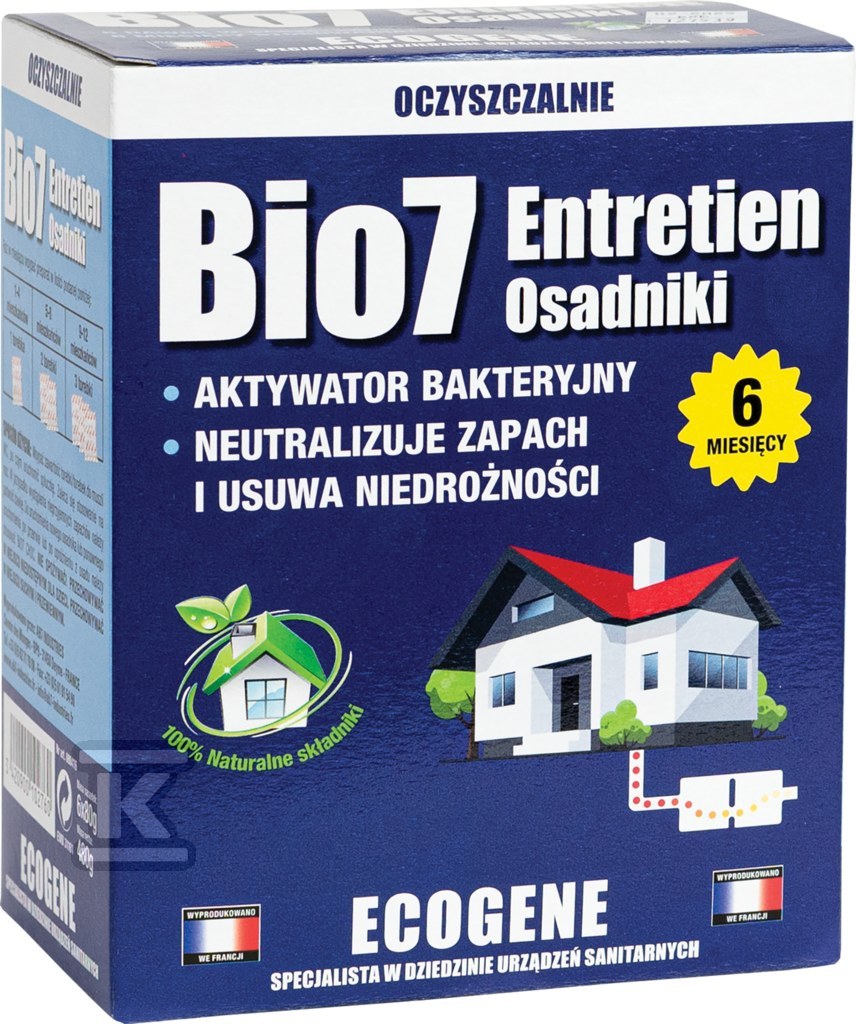 Preparat BIO7 ENTRETIEN EKSPLOATACJA 480G do osadników