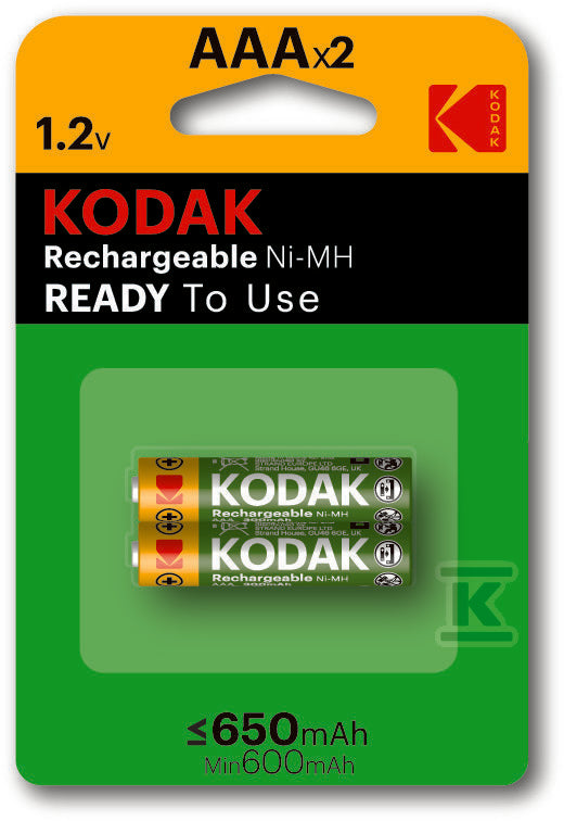 Akumulator Kodak K3AHR-2 650 mAh NiMH, szt.=bli (2szt.)