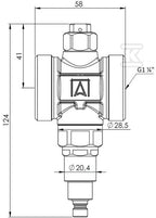 Zawór antyzamrożeniowy AAV 300, G1 1/4", PN10, Kvs 70 m3/h, temperatura otwarcia 3°C