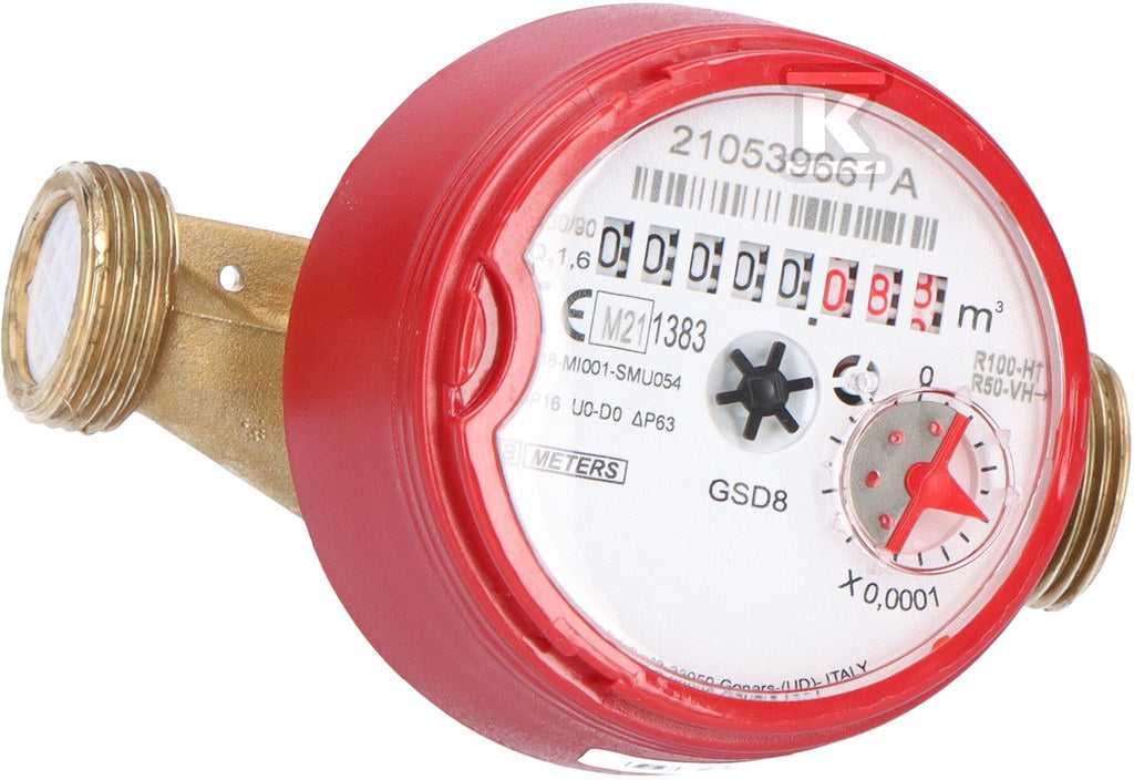 Wodomierz jednostrumieniowy suchobieżny antymagnetyczny, typu GSD8-I,Tmax:90°C,L=110mm GSD8-I 1/2'' AC Q3-1,6 m3/h DN 15 MID R100/R50 AM