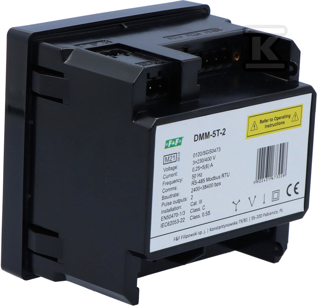 Wielofunkcyjny cyfrowy multimetr wartości parametrów sieci z komunikacją Modbus RTU DMM-5T-2