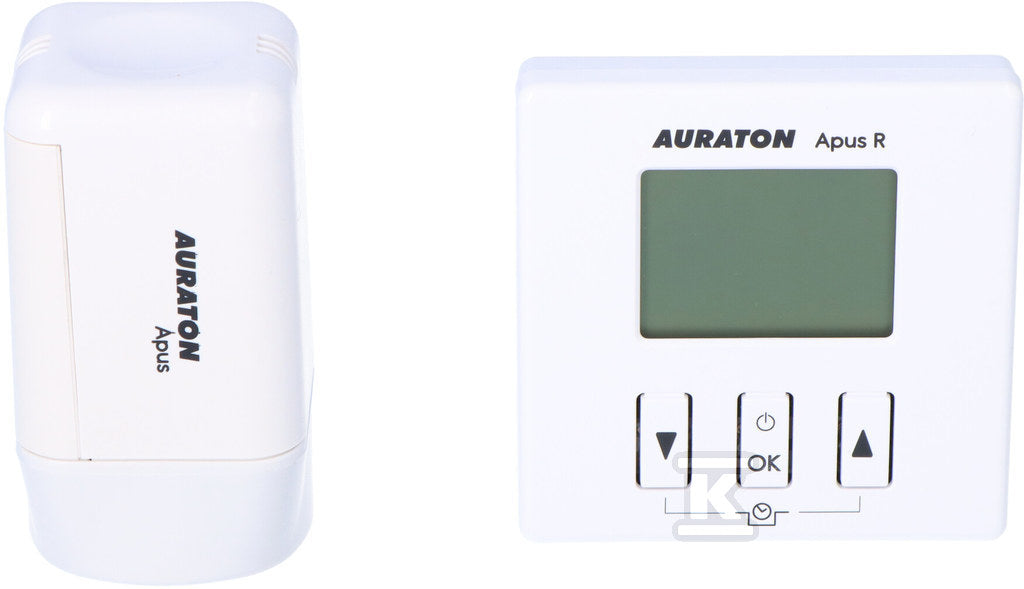 AURATON Apus SET - dobowy, bezprzewodowy regulator temperatury z elektroniczną głowicą grzejnikową (zestaw), (następca modelu 200TRA)