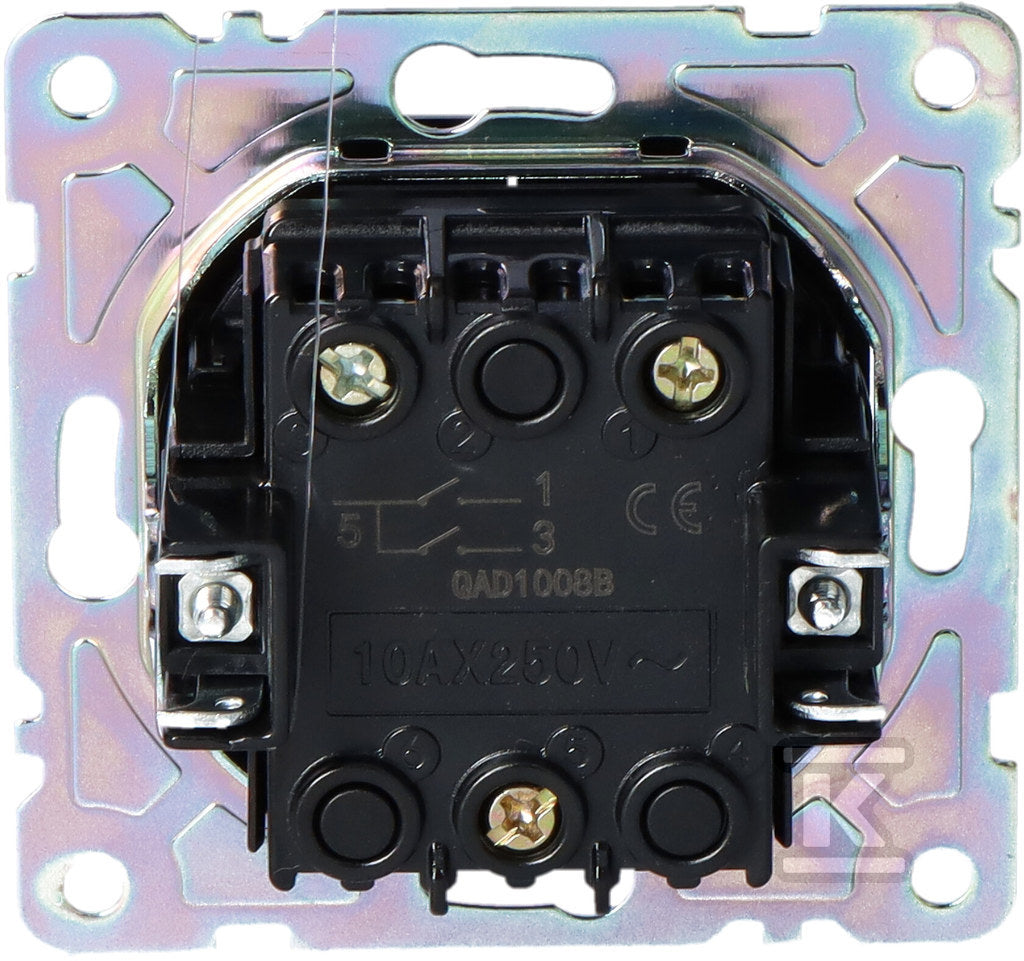 Włącznik podwójny, czarny, GAMA ONNLINE