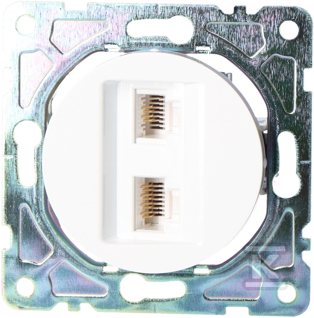 Gniazdo RJ45/RJ11, białe, BETA ONNLINE