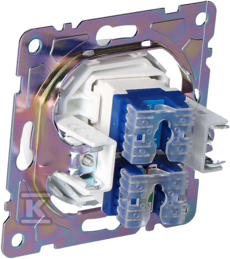 Gniazdo RJ45/RJ11, białe, BETA ONNLINE