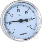 Termometr 63 mm 1/2" axialny 0-120°C