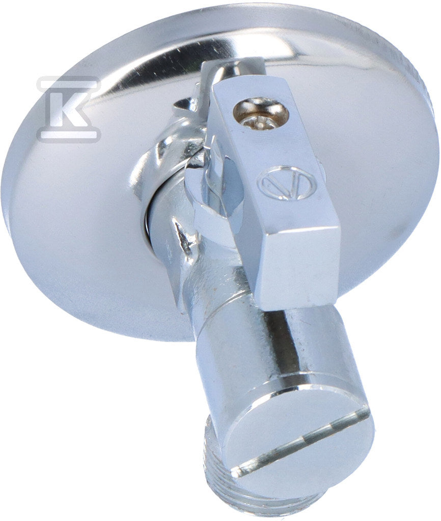 Zawór kulowy kątowy z filtrem ANGEL Plus chrom 1/2"-3/8"