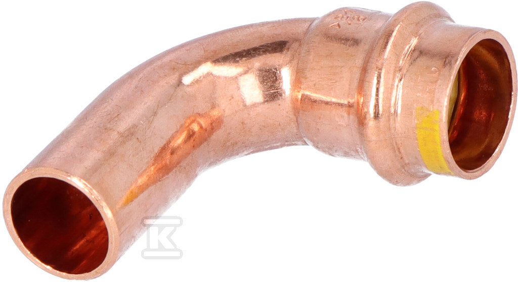 Łuk 90° jednokielichowy, 18 CU B Press Gas