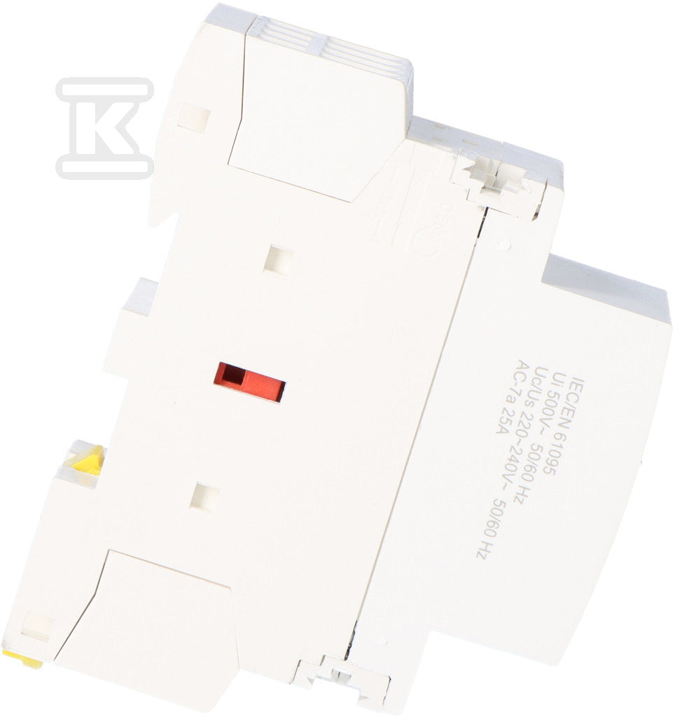 Stycznik modułowy styki 4NO I=25A napięcie cewki U=230V AC 2 moduły ONNLINE SM25A4O