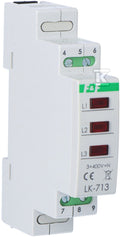 Lampka kontrolna zasilania LK-713 R, 3xLED czerwona, 3x230V+N, 1 moduł