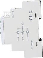 Lampka kontrolna zasilania LK-713 G, 3xLED zielona, 3x230V+N, 1 moduł